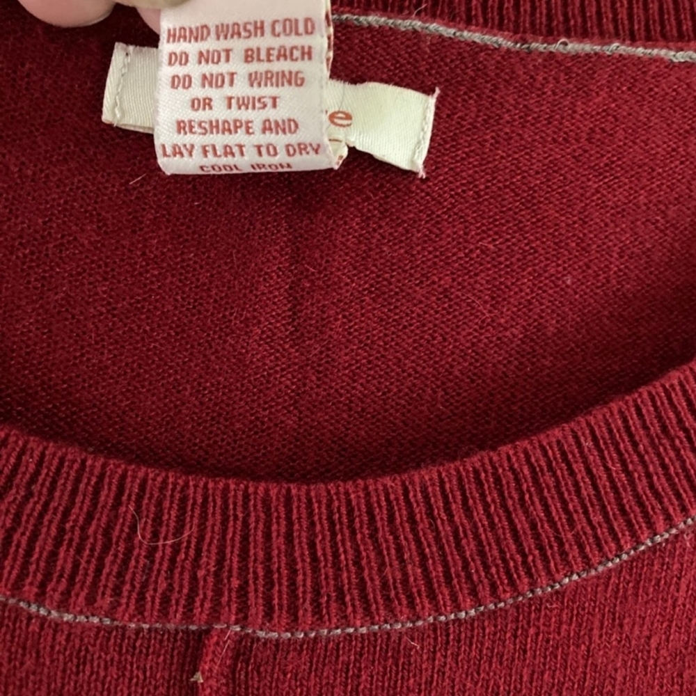 Sundance Elements Of Style Red Pullover Sweater - Picture 4 of 5